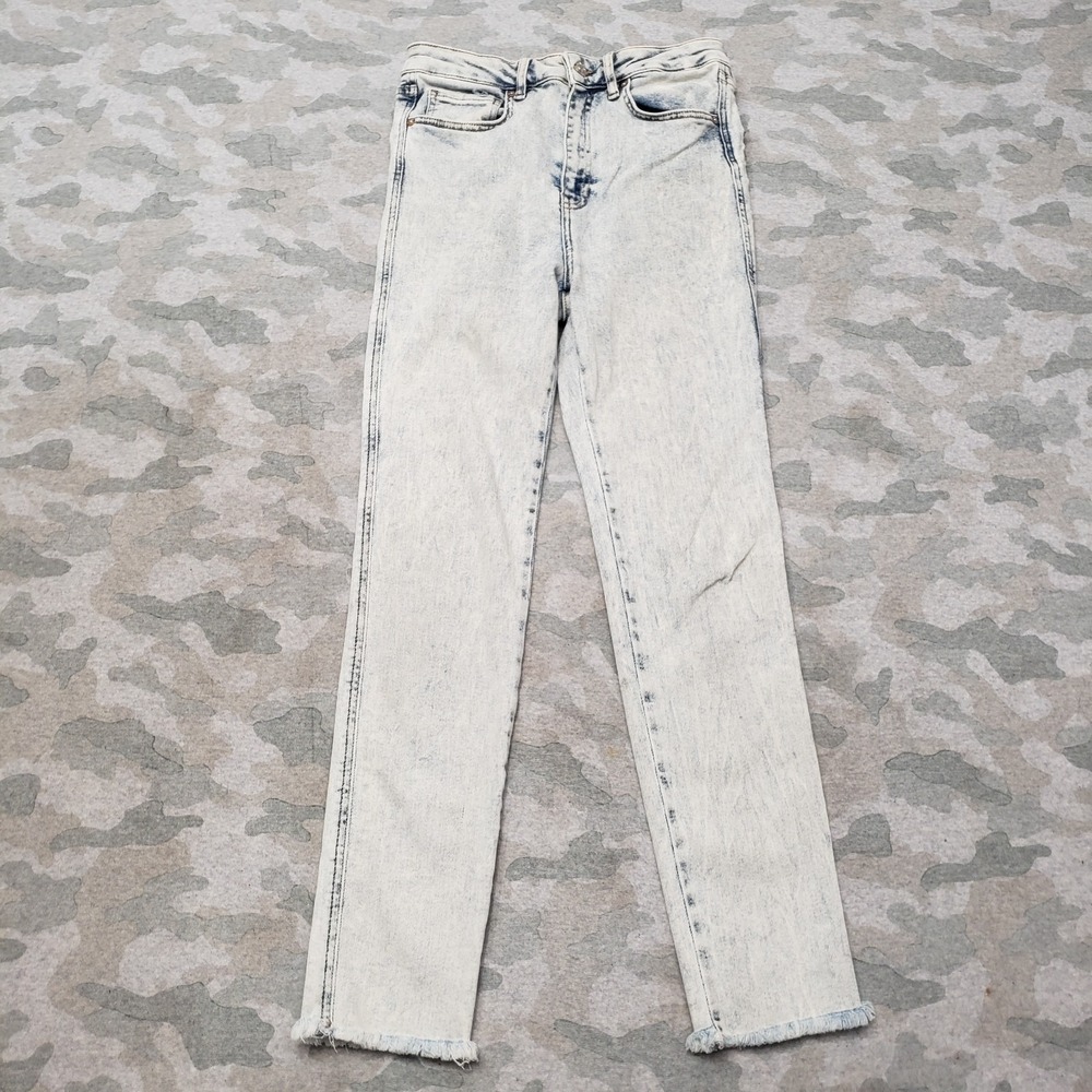 We The Free Jeans Womens 26 Blue Pockets Denim Light Wash Raw Hem